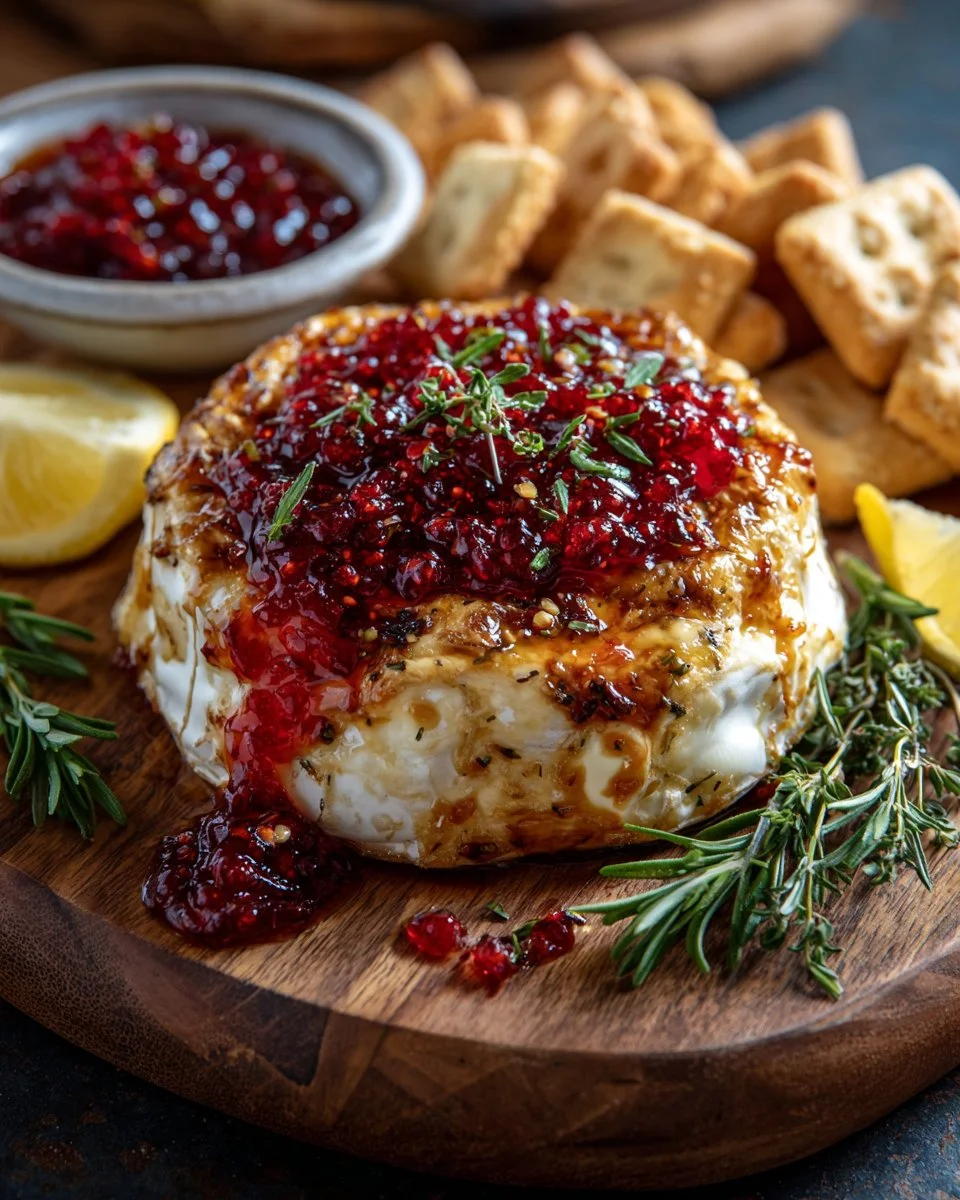 Baked Brie with Red Pepper Jelly