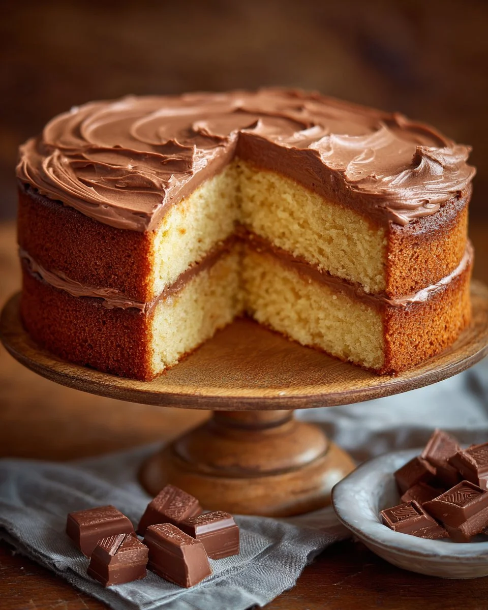 Butter Cake with Hershey Frosting