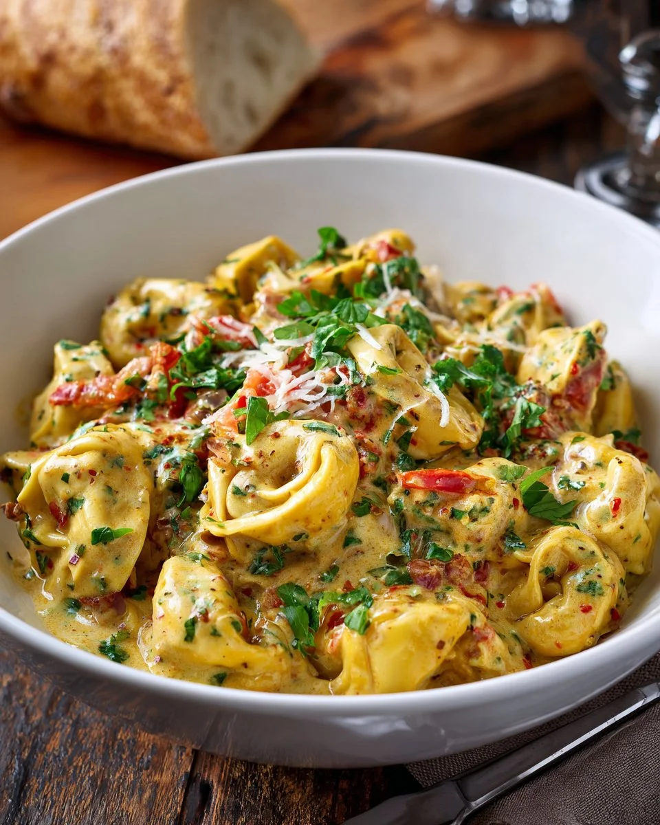 Creamy Crockpot Tortellini