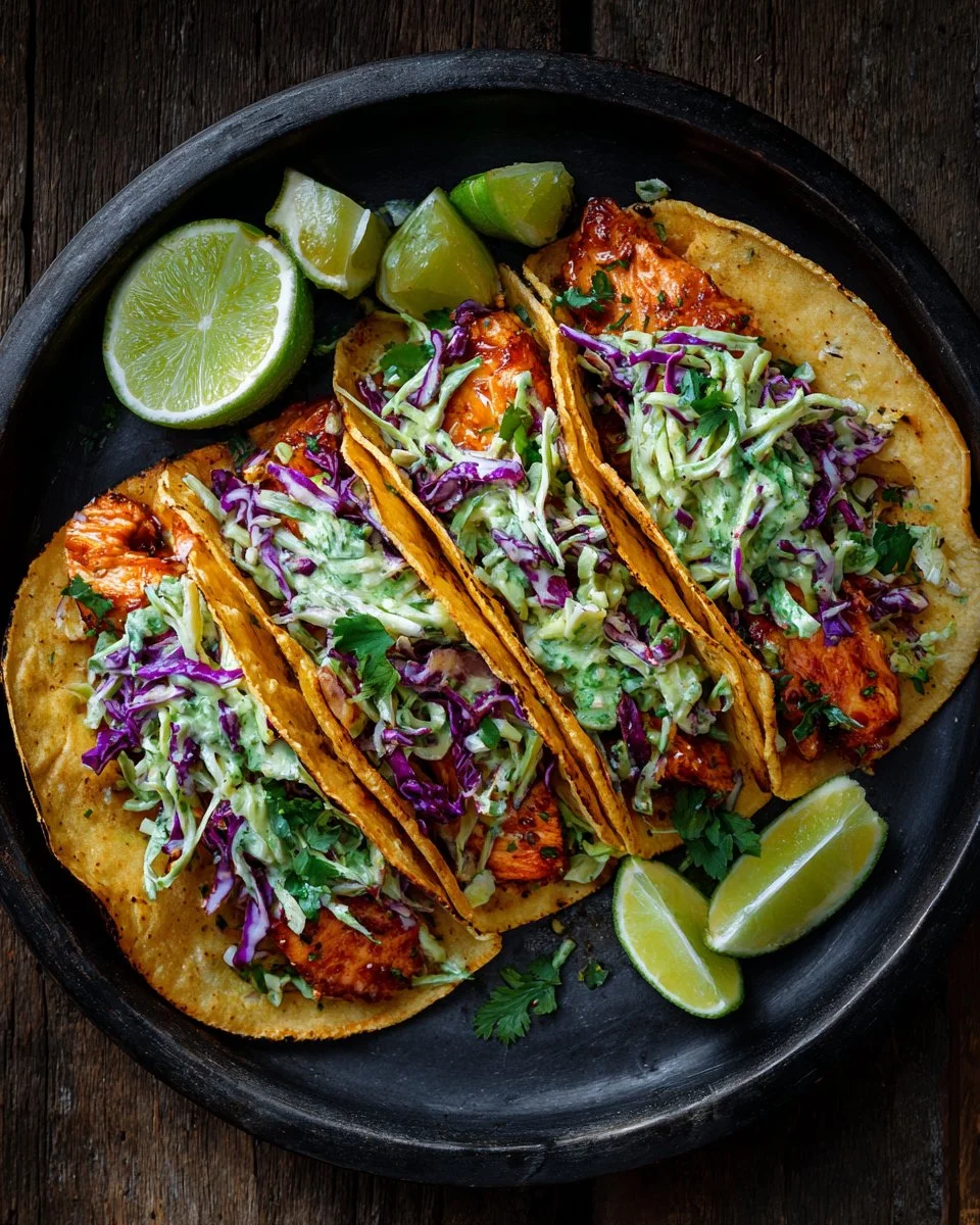 Easy Fish Tacos with Cilantro Lime Slaw