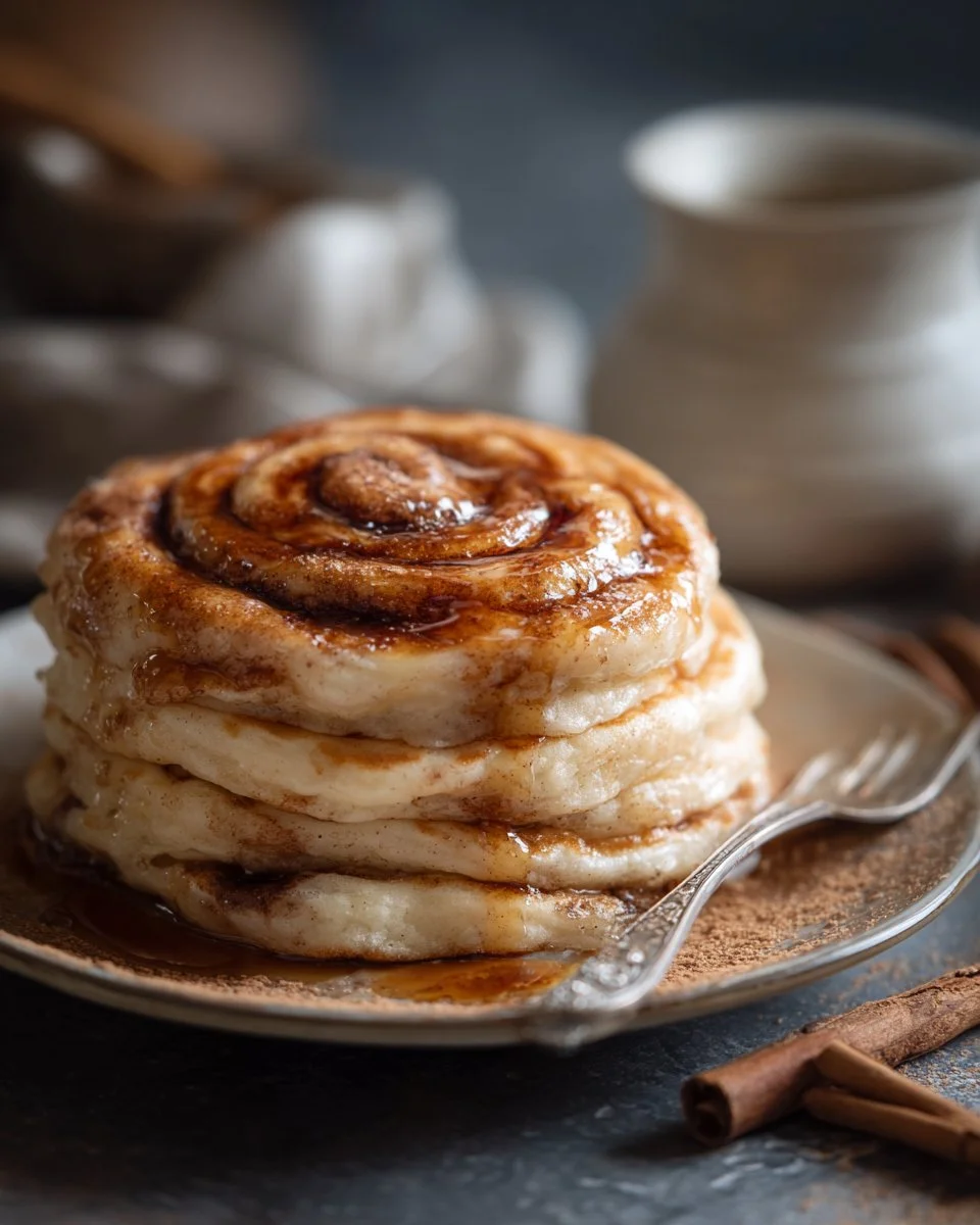 Fluffy Brown Sugar Cinnamon Swirl Pancakes
