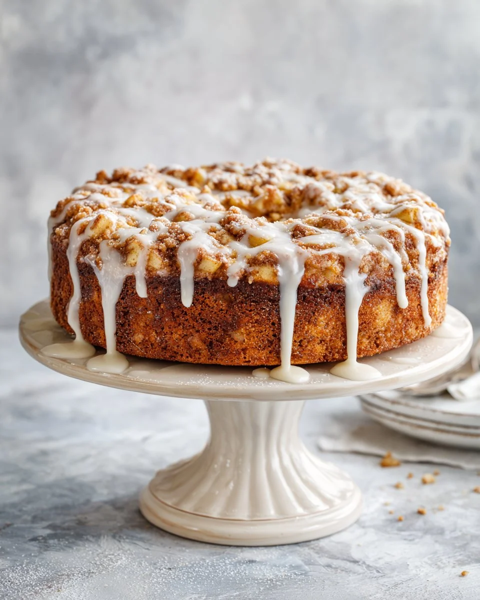 Irresistible Apple Crumb Cake with Cinnamon Apple Drizzle
