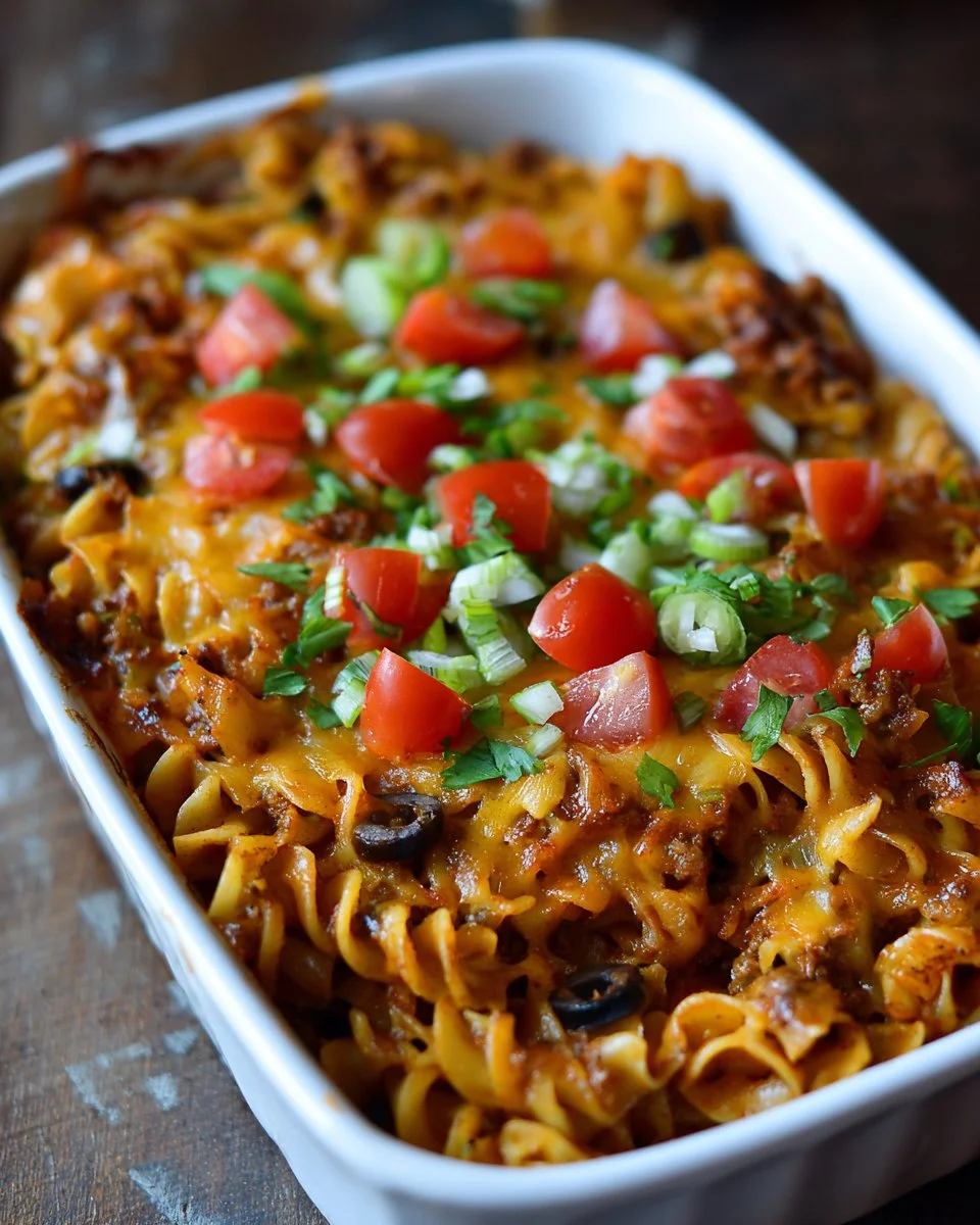 Loaded Taco Pasta Bake