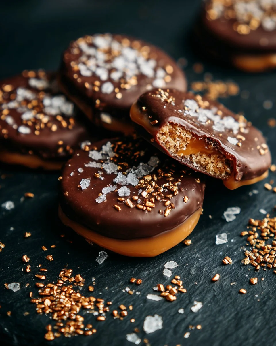 No-Bake Salted Caramel Cookies
