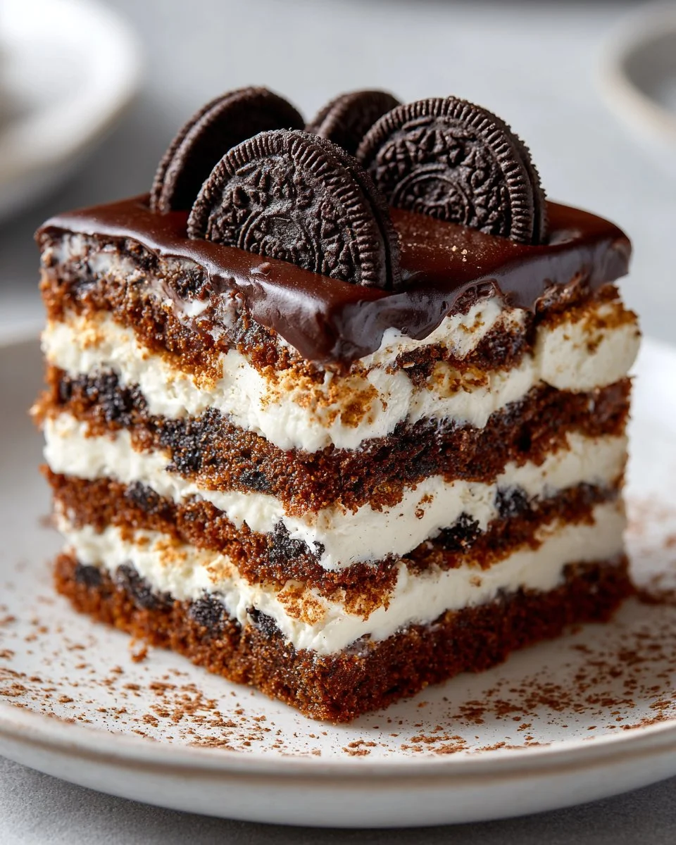 Oreo Honeybun Cake with Cinnamon Cookies