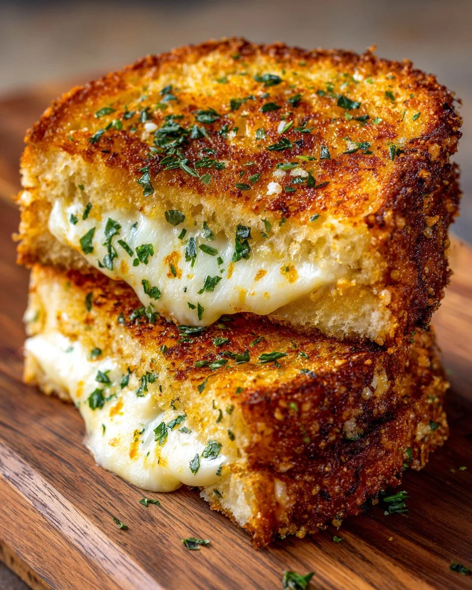 Ultimate Garlic Bread Grilled Cheese