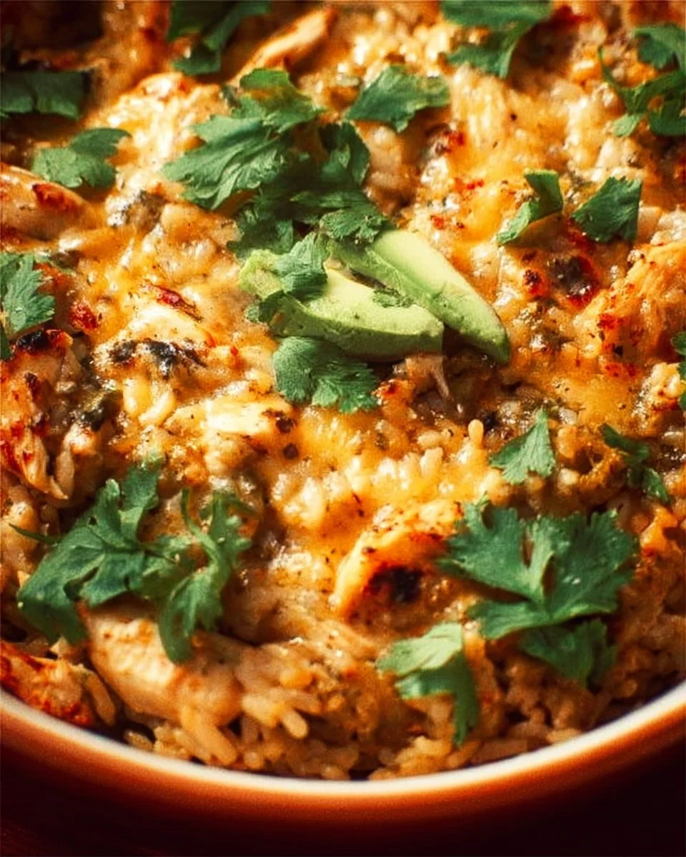 Green Sauce Chicken and Rice Casserole