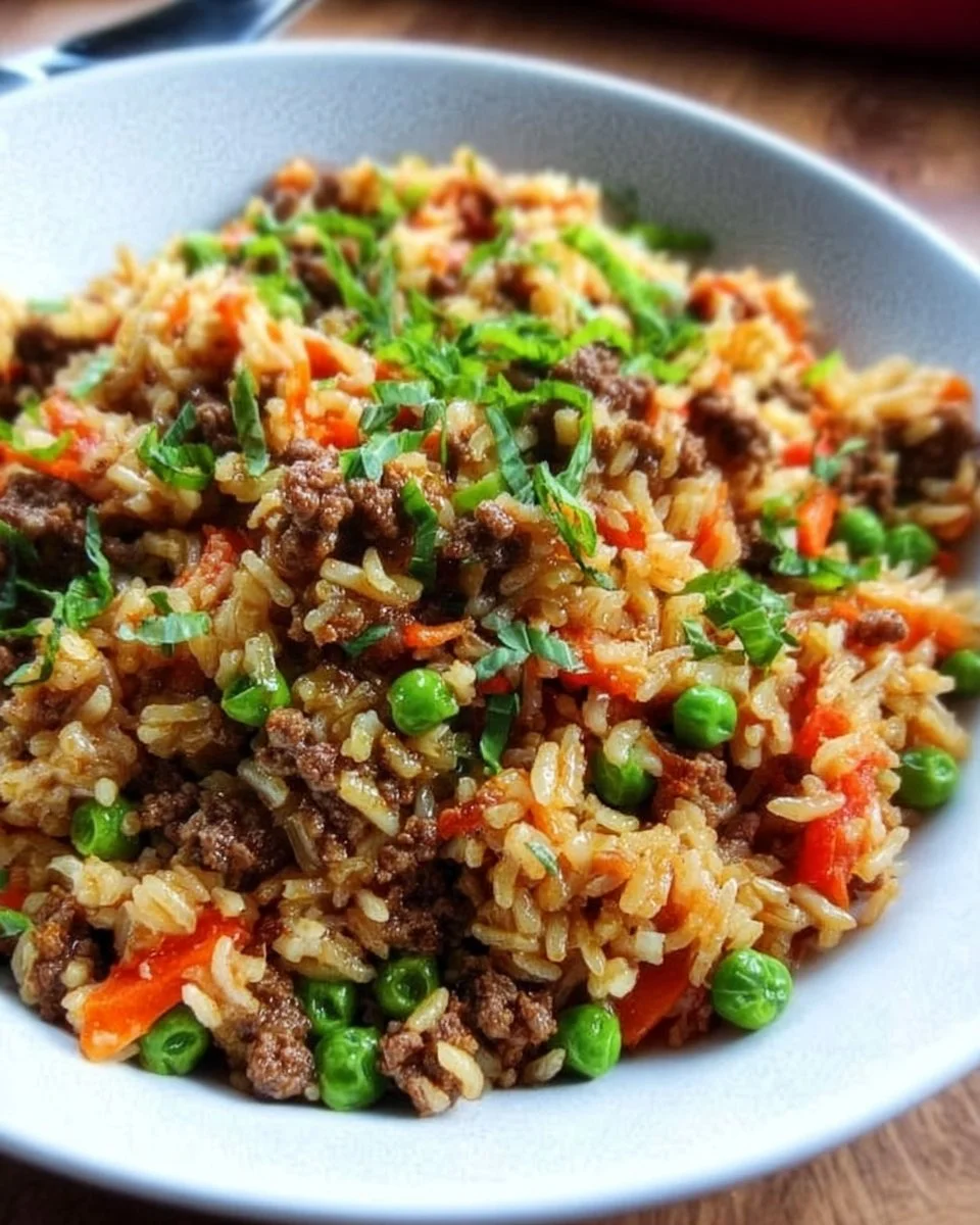 One-Pan Asian Ground Beef and Rice